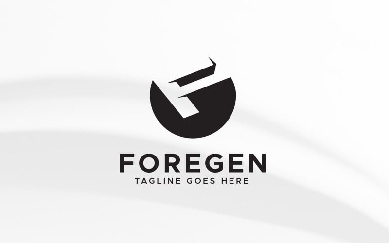 Modello di progettazione logo moderno lettera F