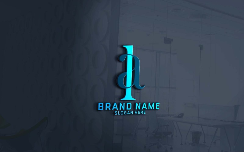 Yaratıcı İki Harfli LA Logo Tasarımı
