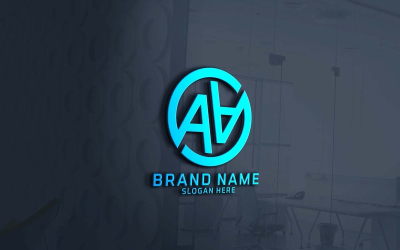 Création de logo AA à deux lettres pour entreprise professionnelle