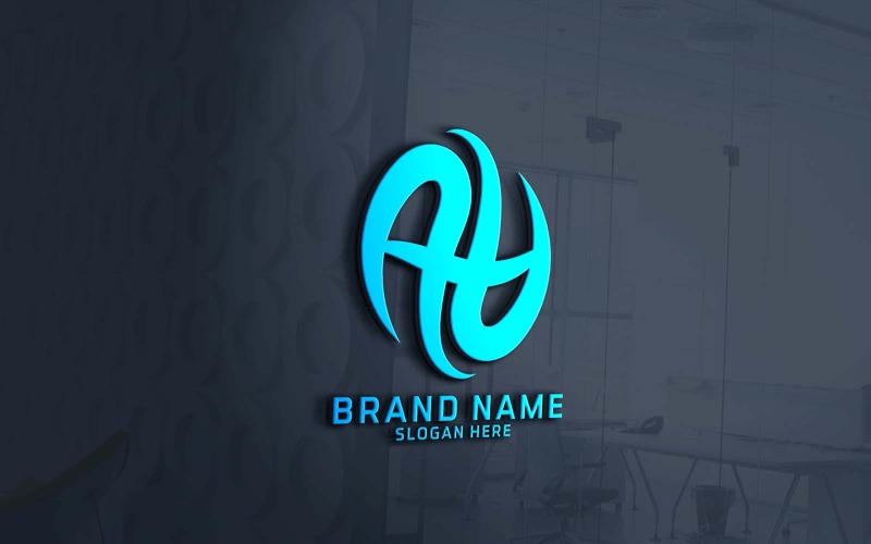 Design de logotipo AA de duas letras da empresa criativa
