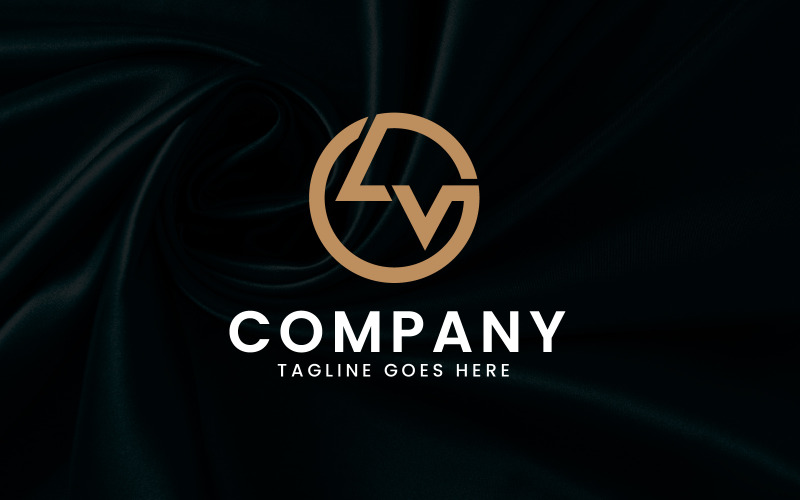 LV letter mark logo ontwerpsjabloon