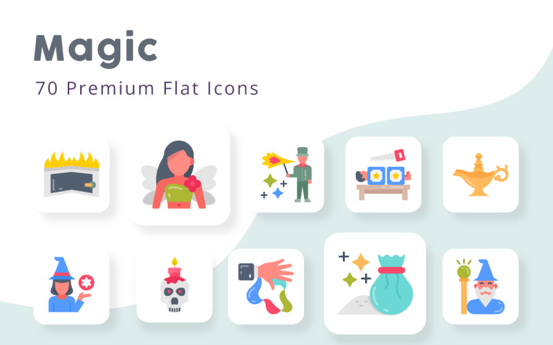 Magic 70 Premium Düz Simgeler