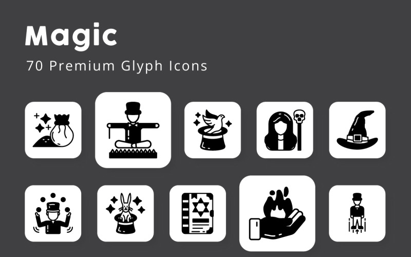 Magic 70 Premium-Glyph-Symbole