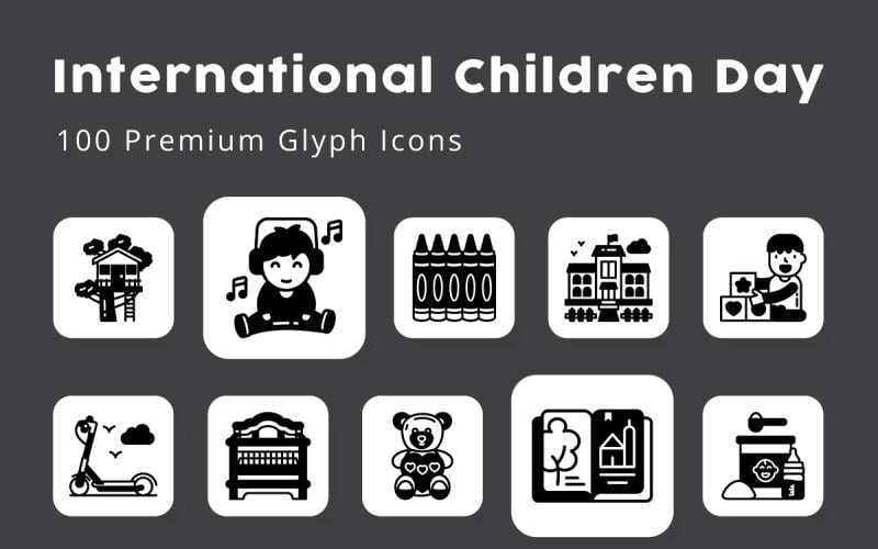 Международный день защиты детей: 110 глифов премиум-класса