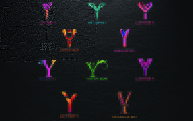 Modelo de logotipo da letra Y para todas as empresas e marcas