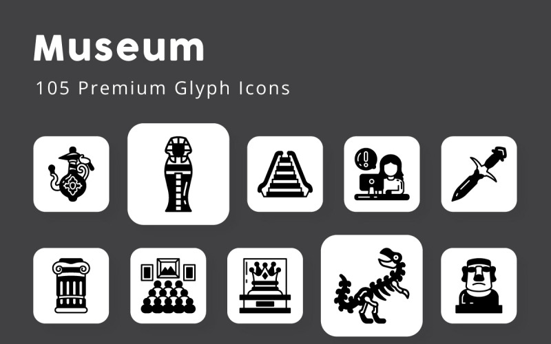 Muzeum 105 prémiových ikon glyfů