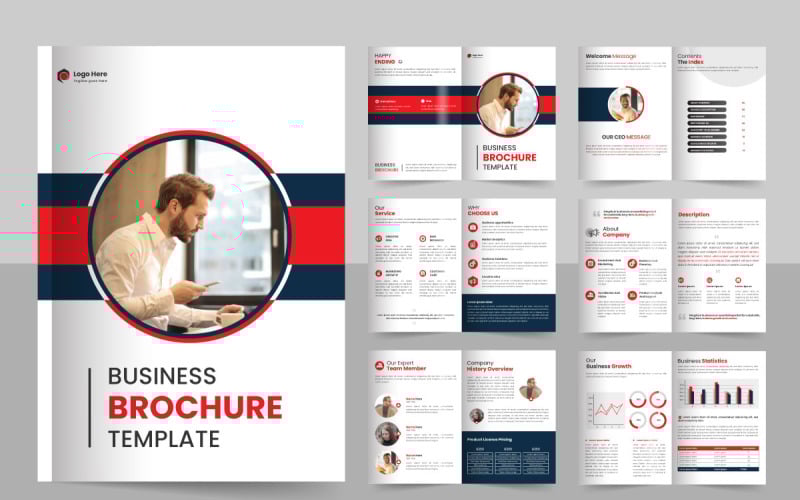 Vecteur nouveau profil d'entreprise minimal brochure pages conception brochure couverture page modèle idée