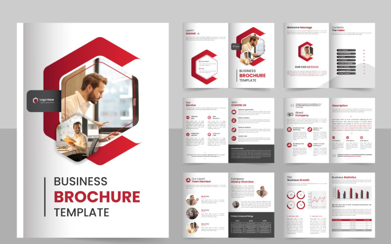 Вектор новый минимальный дизайн страниц брошюры с профилем компании, шаблон обложки брошюры