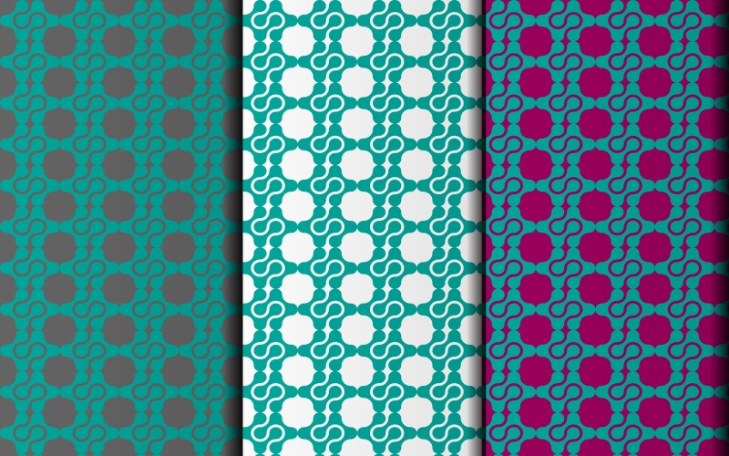 Conjunto de plantilla de diseño de patrón vectorial transparente