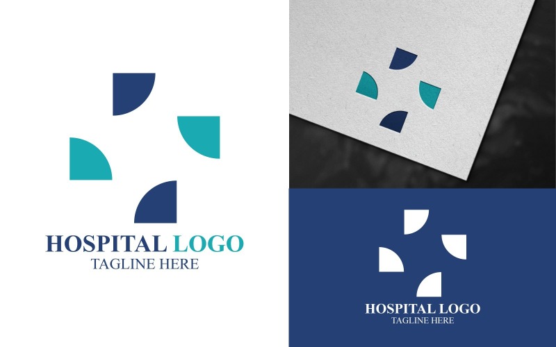 Design simples de modelo de logotipo de hospital