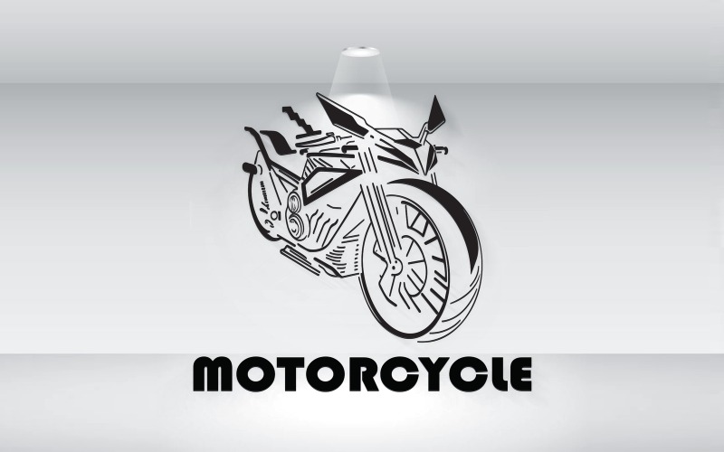 File vettoriale del logo del contorno moto