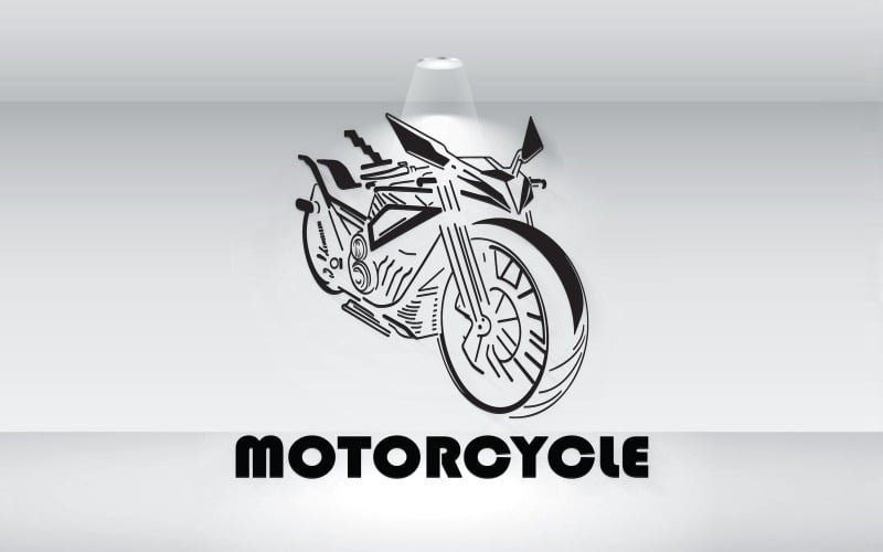 Motocykl Obrys Logo Vektorový Soubor