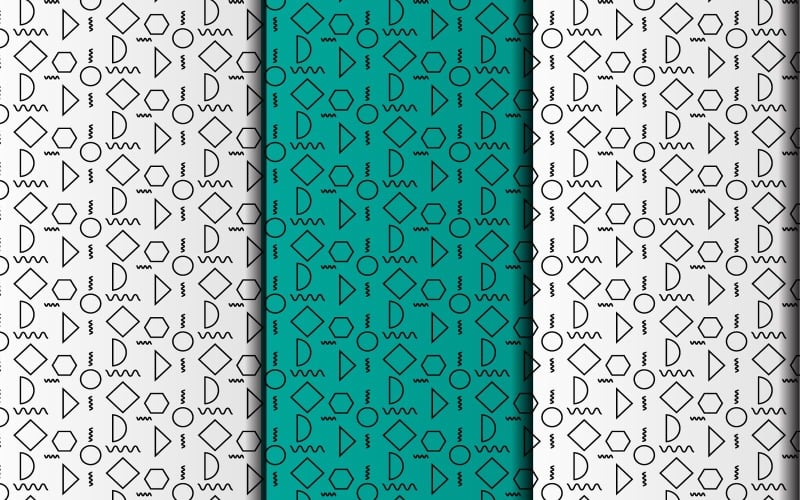 Plantilla de diseño de patrón de estilo geométrico.