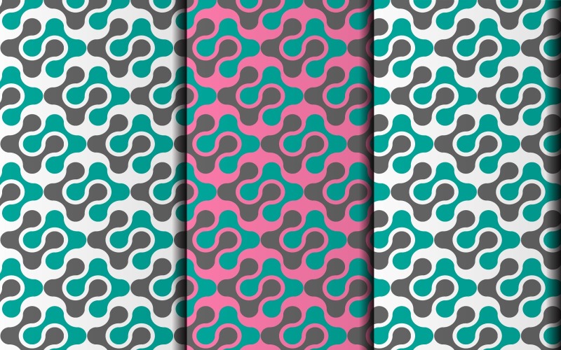 Satz nahtloser geometrischer Muster-Designvorlagen