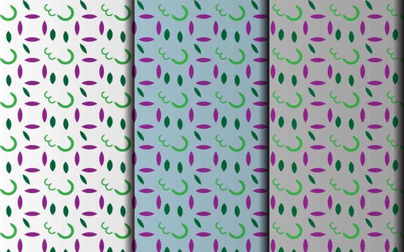 Set of seamless vector eps pattern design template