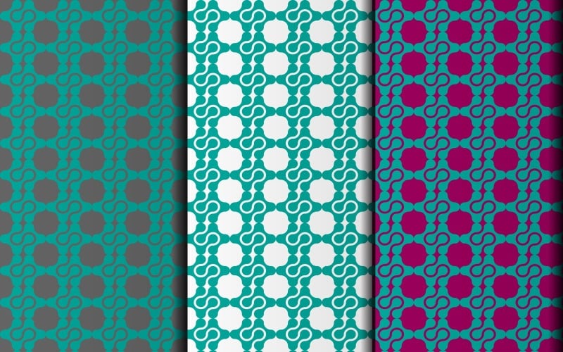 Set of seamless vector pattern design template