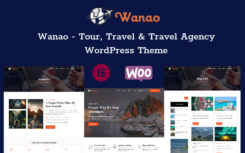 Téma WordPress Wanao - Travel & Tour Booking