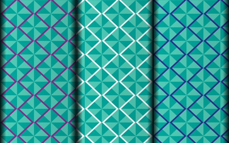 Geometric flower style pattern design template