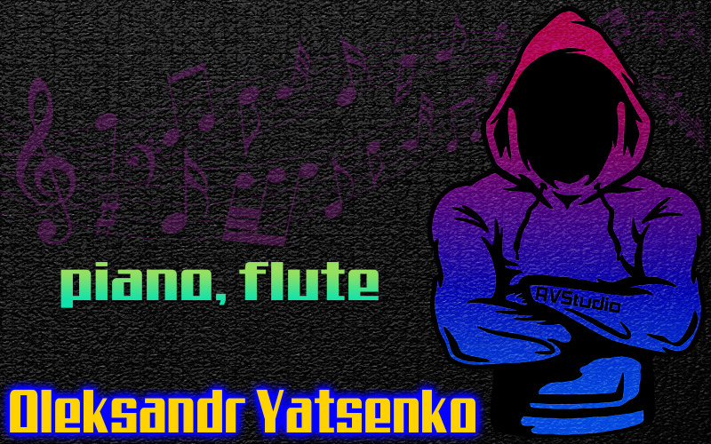 Piano and flute, Free background.