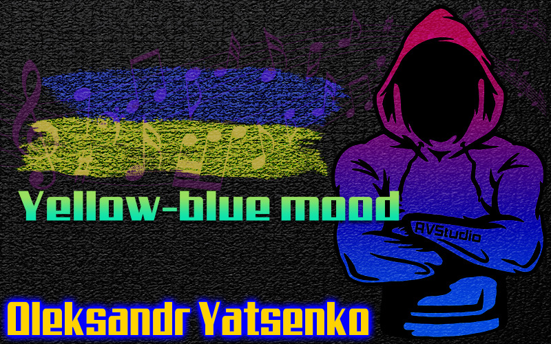 Yellow-blue mood (musical mosaic of guitar and piano)