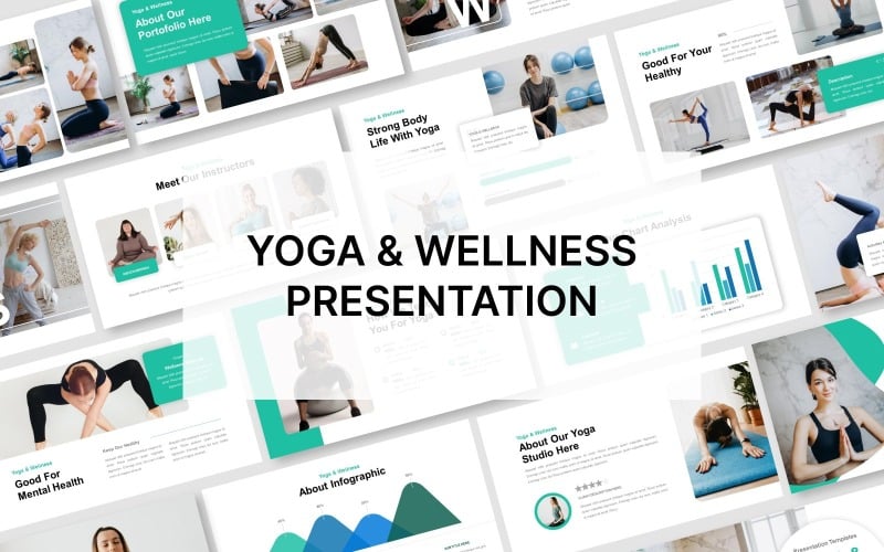Yoga & Wellness Powerpoint-Vorlagenpräsentation