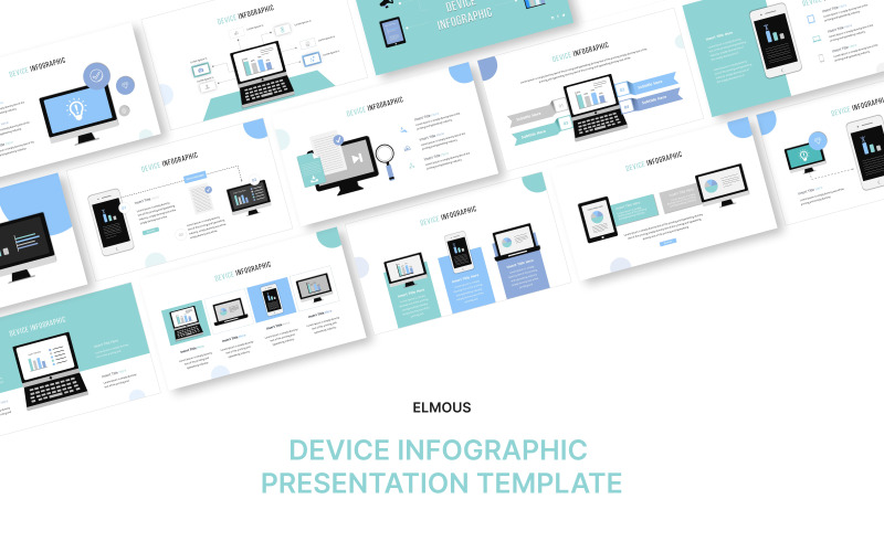 Modelo de infográfico do Google Slides do dispositivo