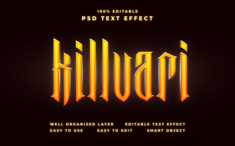 Редагований текстовий ефект Killvari
