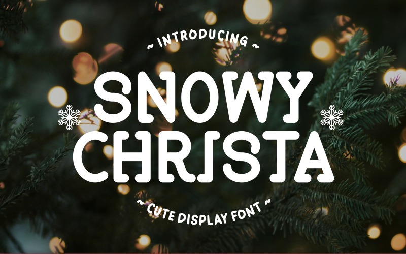 Snowy Christa - schattig weergavelettertype