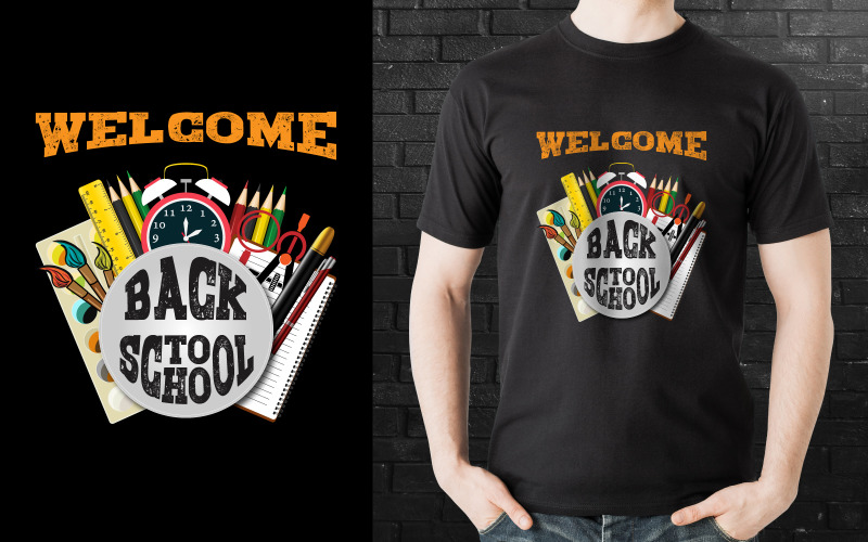 Welcome back to school t-shirt design