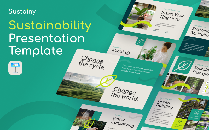 Zrównoważony rozwój — szablon prezentacji na temat zrównoważonego rozwoju