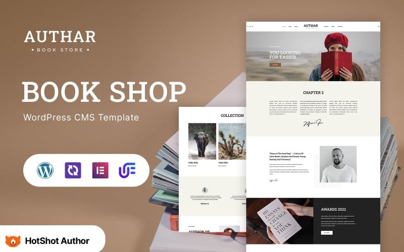 Authar – Autore del libro Tema WordPress Elementor