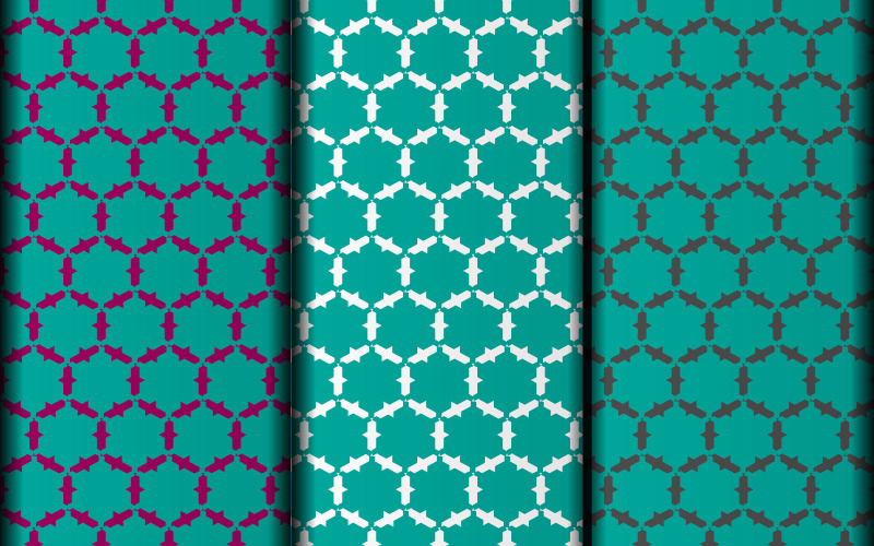 Conjunto de vector floral de plantilla de diseño de patrón