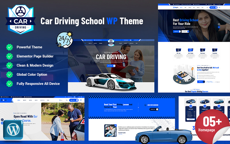 Drivin - Araba Sürüş Okulu WordPress Teması