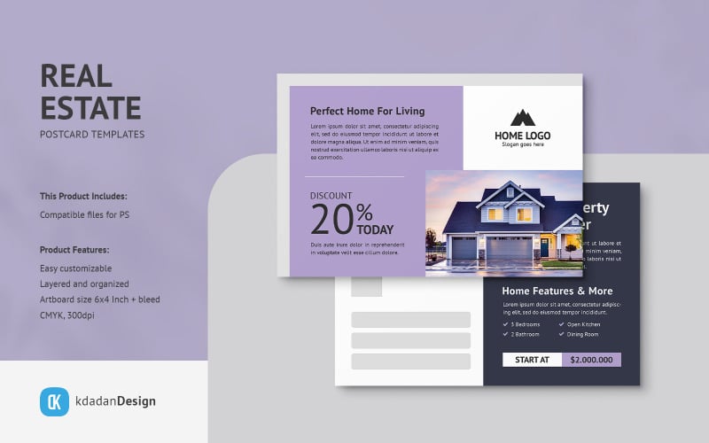Real Estate Postcard PSD Template Vol 48