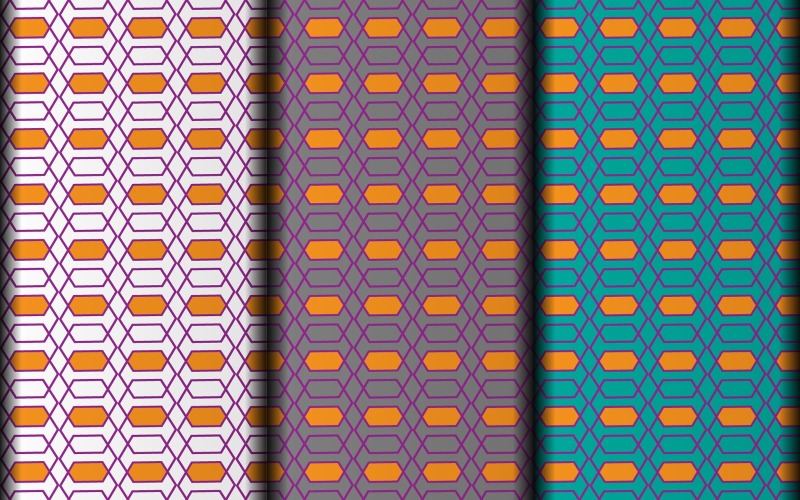 Vektorset mit geometrischem Musterdesign im Polygonstil