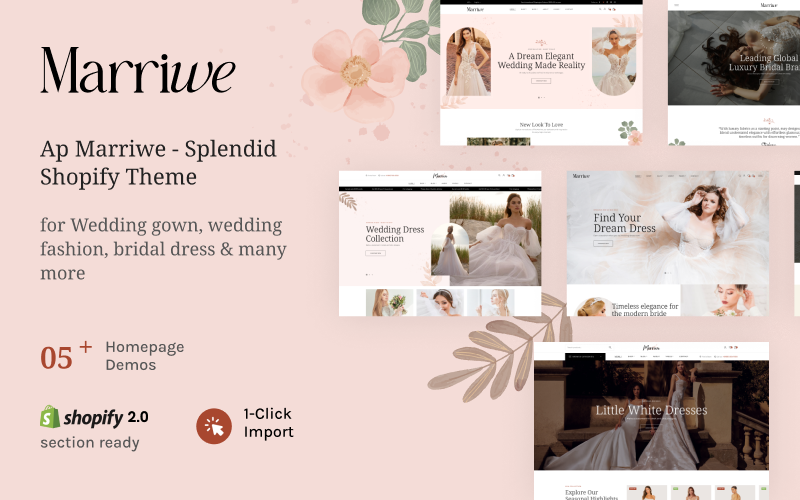 Ap Marriwe – тема Shopify для весільної сукні