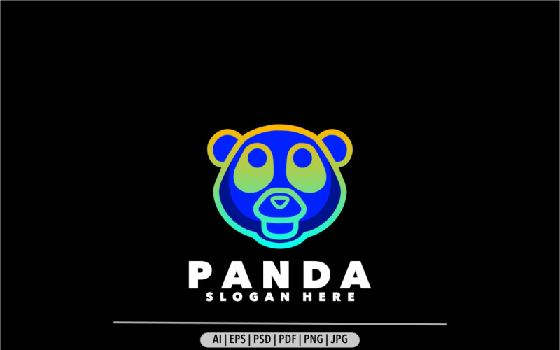 Panda přechodové logo šablona ilustrace design loga