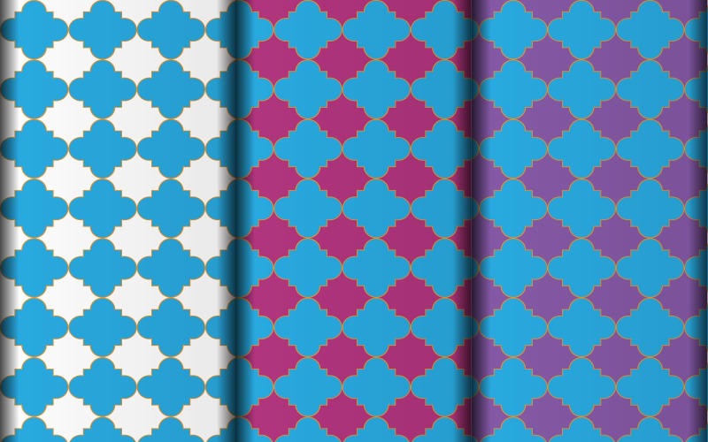 Simple vector flower style geometric pattern design template