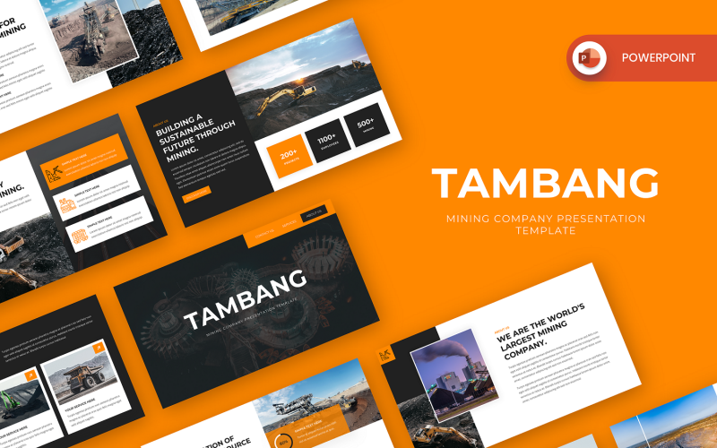 Tambang - 采矿业 PowerPoint 模板