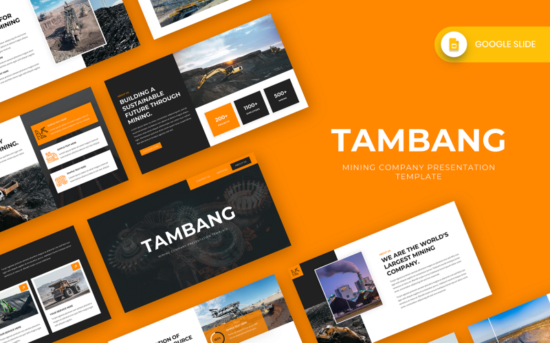Tambang – Google-Folienvorlage für die Bergbauindustrie