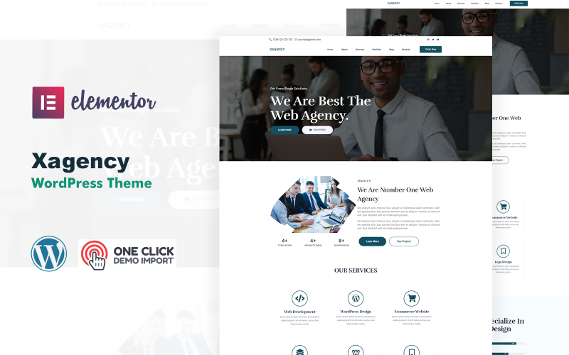 Tema de WordPress Elementor de TI de Xagency Creative Agency