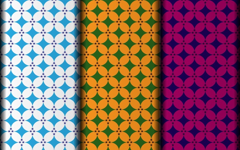 Vector flower style geometric pattern design template