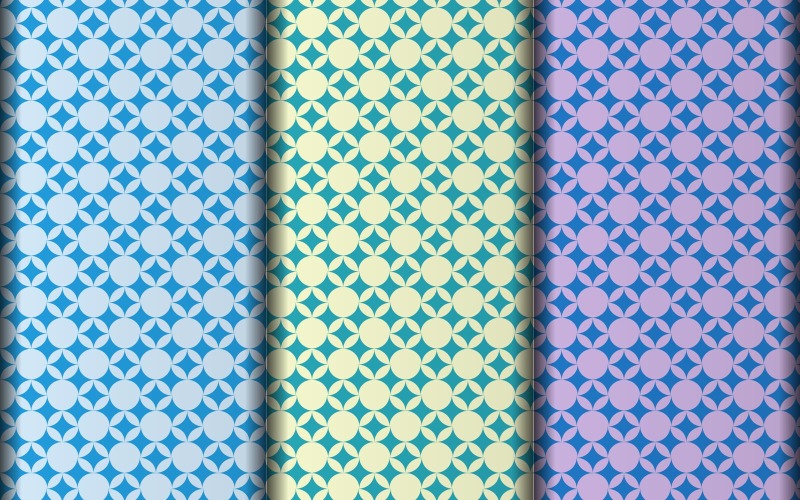 Vector flower style geometric seamless pattern design