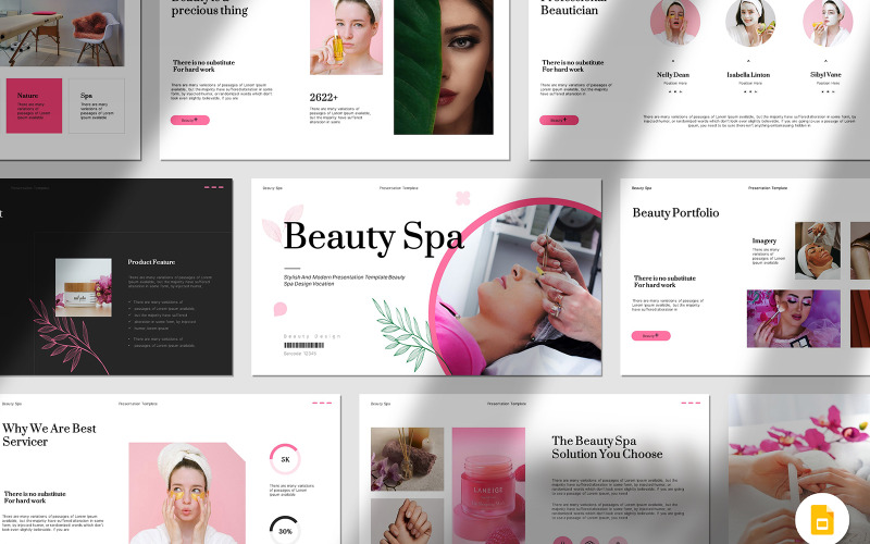 Beauty Spa Googleslide-sjabloon