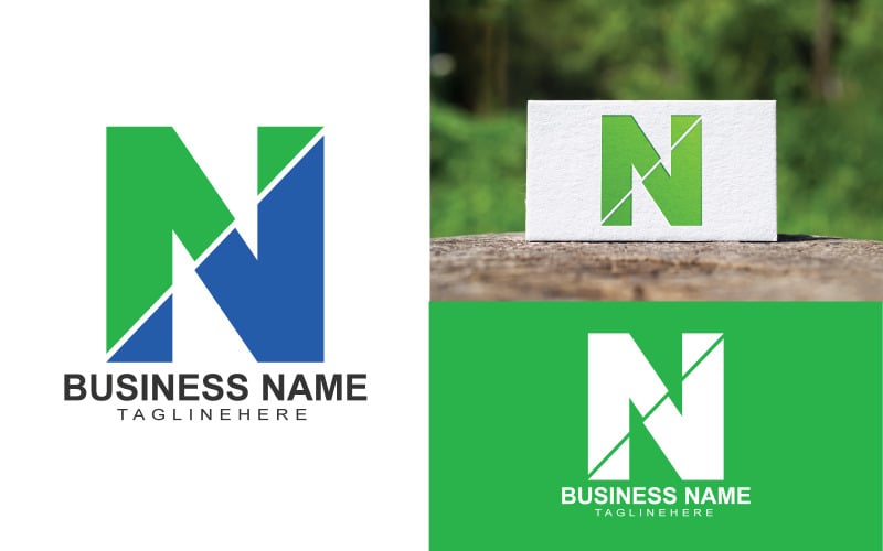 Initial N Letter Logo Template Design