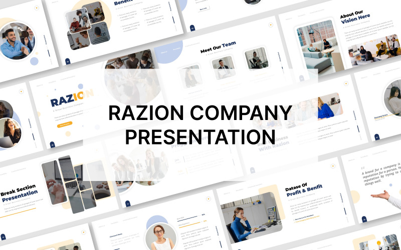 Modèle de présentation Powerpoint de la société Razion