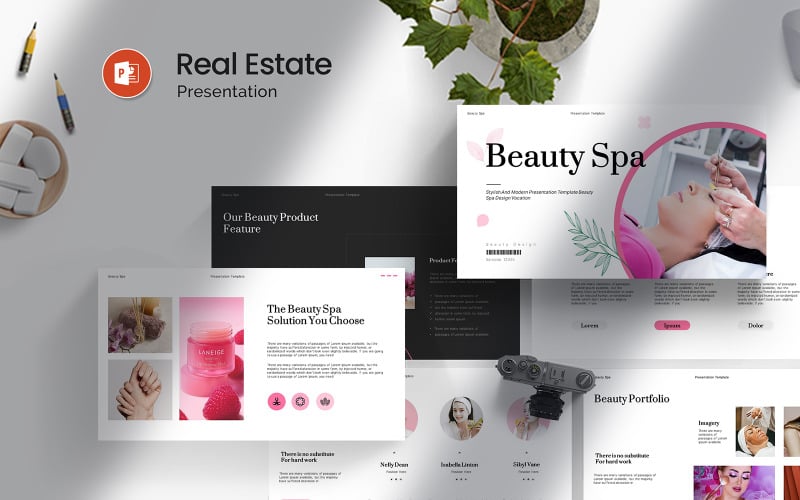 Modèle Powerpoint de spa de beauté