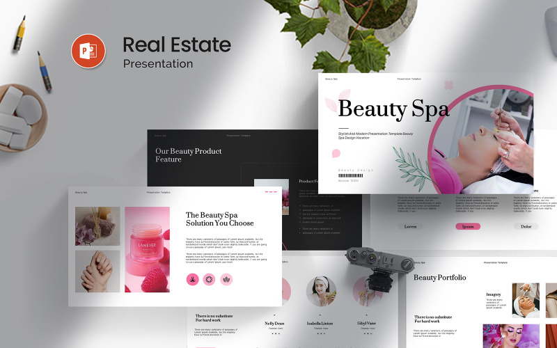 Modelo de Powerpoint de spa de beleza