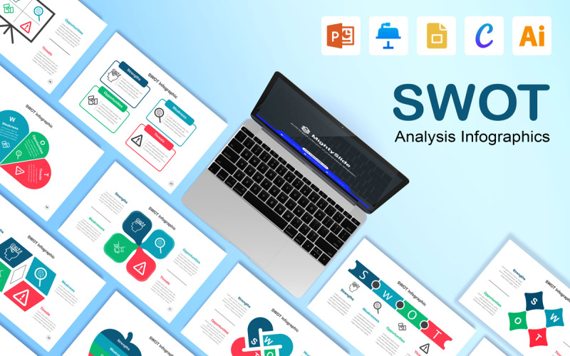 SWOT-analys infografikmall