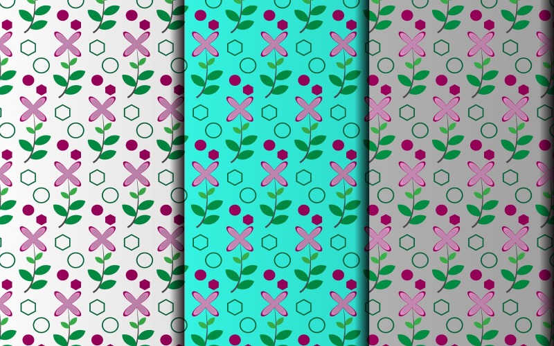 Blommig sömlös geometrisk vektor mönsterdesign